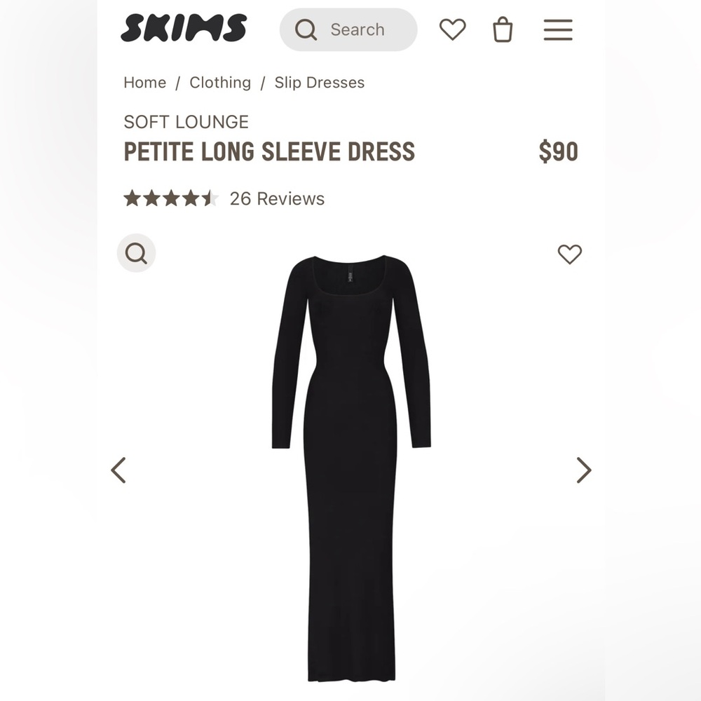 SKIMS Petite Long Sleeve dress